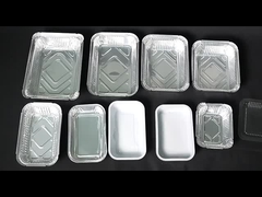 1000 adet dikdörtgen tek kullanımlık alüminyum folyo konteyner tepsisi / gıda ambalajı folyo konteyneri