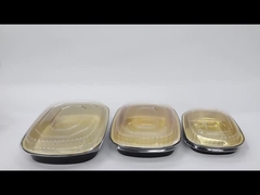 Yumuşak Duvarlı Siyah ve Altın 680ml Yumuşak Folyo Taşınabilir Tencere Pişirme ve Depolama için