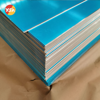 0.5 / 2.0 / 1.25 / 1.6 / 2.5mm 1050 5052 H14 H32 Temper One Side Blue PVC Aluminum Sheet