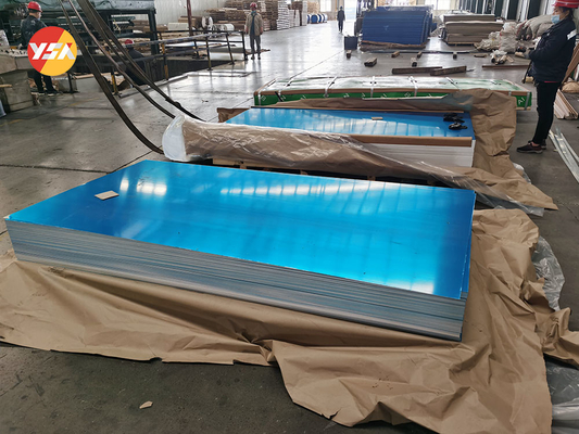0.5 / 2.0 / 1.25 / 1.6 / 2.5mm 1050 5052 H14 H32 Temper One Side Blue PVC Aluminum Sheet
