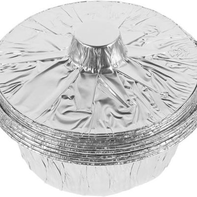 ODM Disposable Aluminum Foil Pot With Aluminum Foil Lid 255*91mm 2200ml 75oz