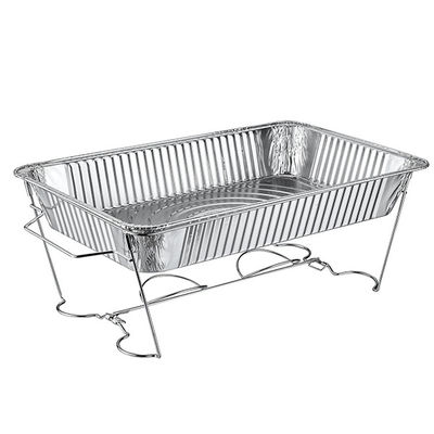 2.25 Lb Aluminum Foil Food Container Rectangular Foil Tray With Clear Dome Lid