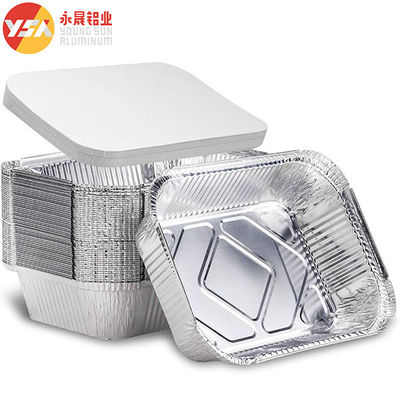 500ml 900ml 1000ml Foil Tray Disposable Food Aluminium Foil Container Foil Pan With Lid