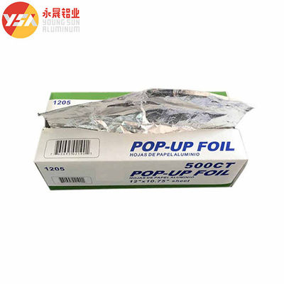 200 Sheet 500 Sheets Pop-Up Aluminium Kitchen Foil Sheets For Food Packing