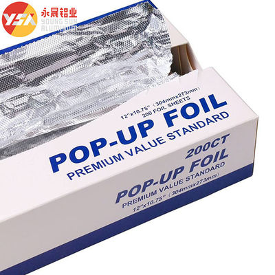 200 Sheet 500 Sheets Pop-Up Aluminium Kitchen Foil Sheets For Food Packing
