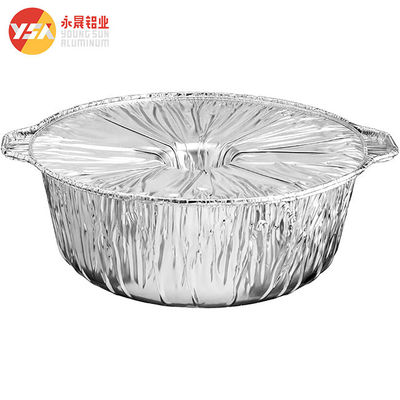 ODM Alüminyum folyo kapağı 255*91mm 2200ml 75oz ile tek kullanımlık alüminyum folyo kavanozu