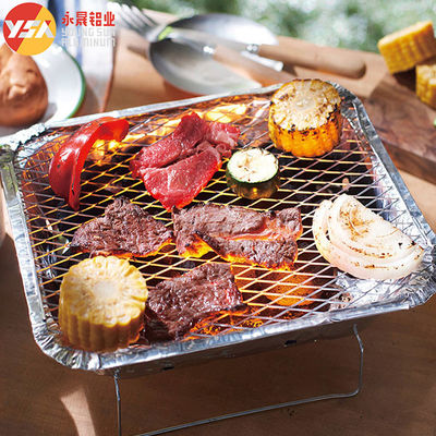 Bir Tek Kullanımlı BBQ ızgara taşınabilir kömür ızgaralar tek kullanımlık ızgara tepsileri