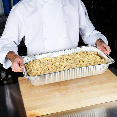 Foil Food Packaging Aluminum Foil Tray Silver PET Rectangle Accepted
