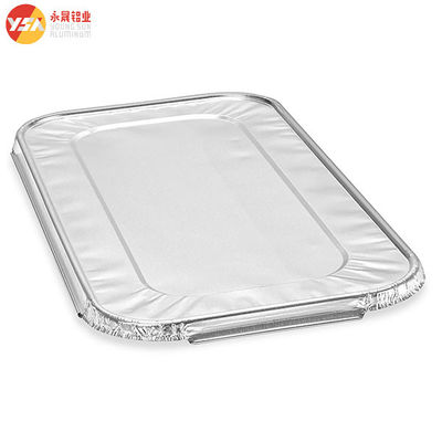 1/3 Boyut Foliya Buhar Masa Pan Kapak - 100/Case F2619 Dörtgen Alüminyum folyo konteynerleri