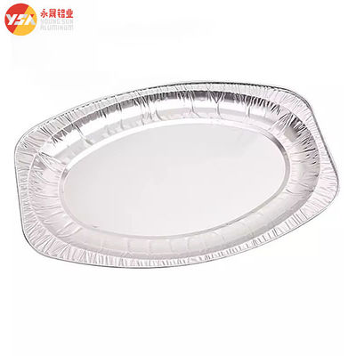 990/1400/2270ml Türkiye Balık ızgara tava Tek kullanımlık oval alüminyum folyo tepsisi Sığ tava kızarmış balık konteyneri