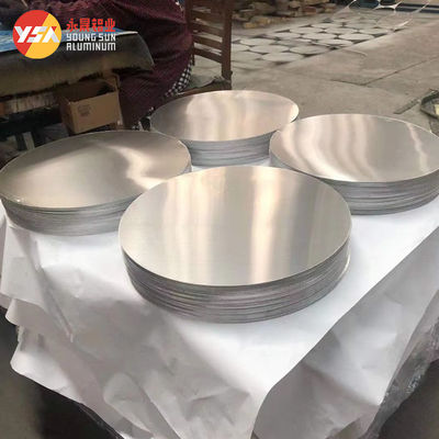 Lavabo 1060 1100 Alüminyum Yuvarlak Levha Lamba Mutfak Eşyaları H14 Özel Boyut Yüksek Düzlük Çapaksız Kenar Gıda Sınıfı