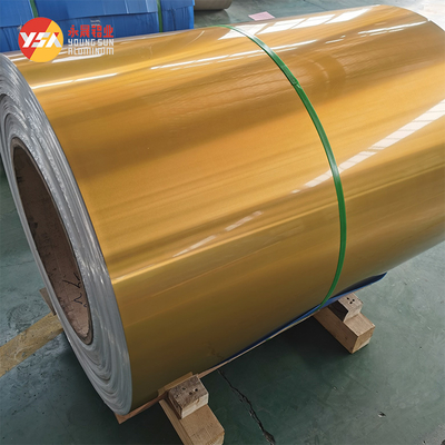 Altın renkli kaplı alüminyum folyo için alüminyum folyo yemek kutusu, yüksek sıcaklığa dayanıklı, yırtılma dayanıklı, giyim dayanıklı 0.022 6.5mm