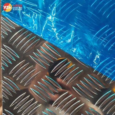 Kaymaz 5 Bar Kabartmalı Alüminyum Basamak Plakası 3003 H14 Römork Döşeme Yükleme Rampası için Deniz Sınıfı