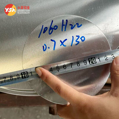 1050 3003 Aluminum Circle Disc O H12 Temper Deep Drawing 0.3-6mm Custom Diameter High Flatness Cookware Blank