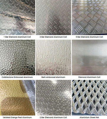 Delme Kabartmalı Alüminyum Levha Değirmen Kenar Elmas